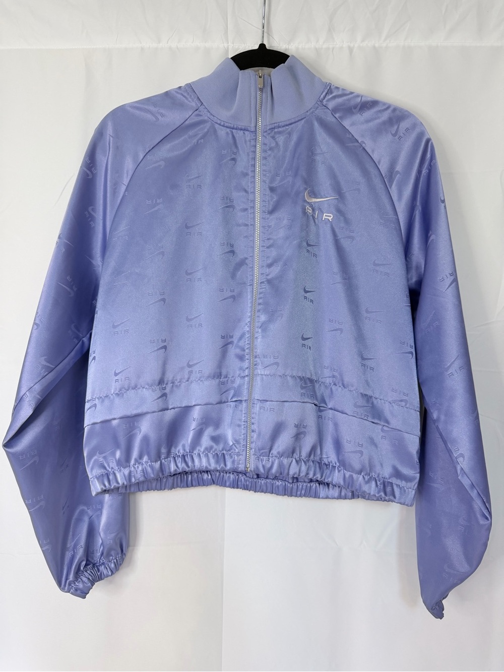 Nike Women's Lavender Windbreaker Satin Monogram Jacket